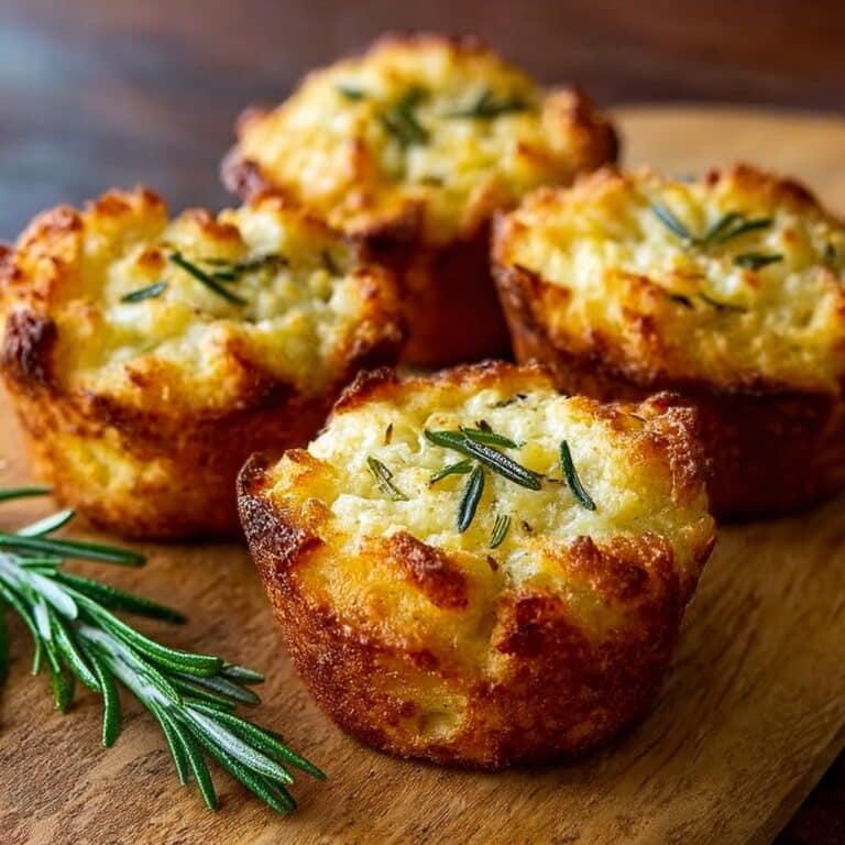 Golden Crust Garlic Rosemary Focaccia Muffins Recipe