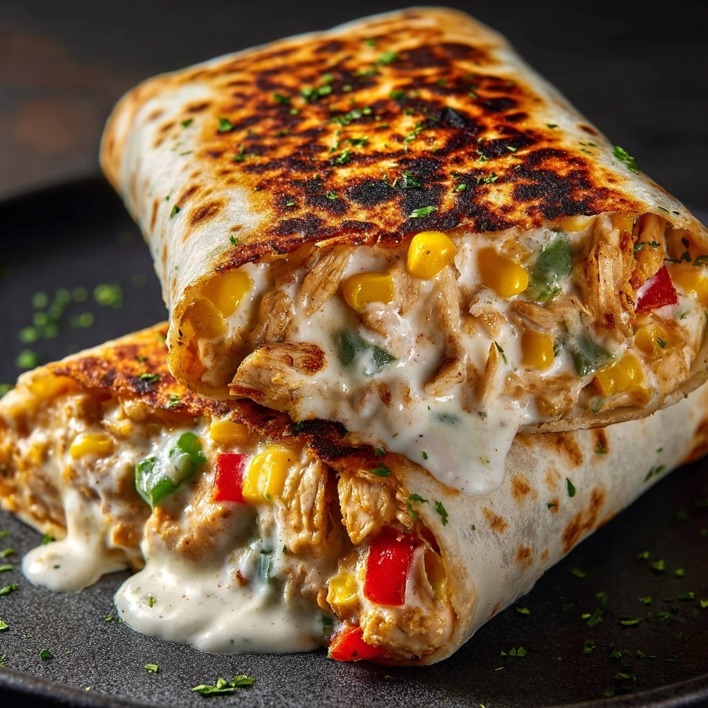 Chicken Bell Pepper Ranch Burritos Recipe - Recipe Image