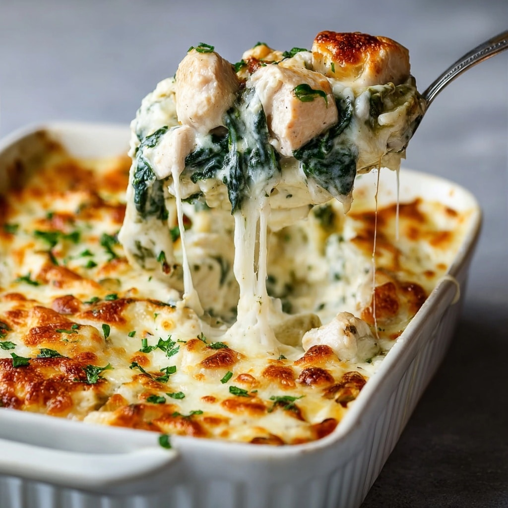 Creamy Chicken and Spinach Casserole Recipe - Recipe Image