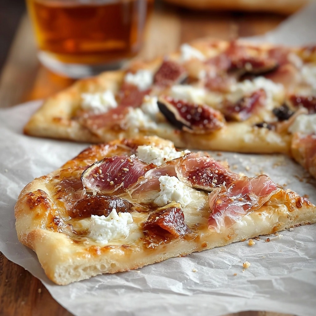 ig Jam Pizza with Goat Cheese and Prosciutto Recipe - Recipe Image