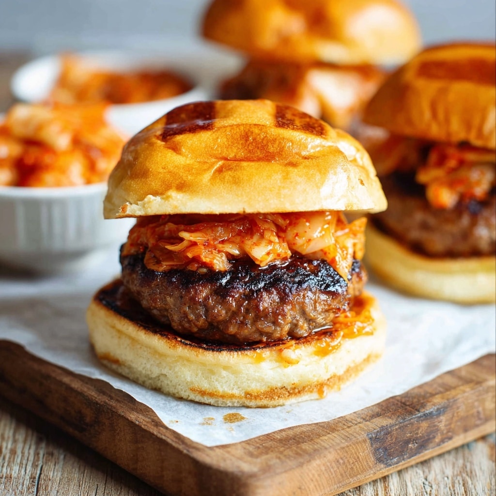 Bulgogi Kimchi Burger Recipe - Recipe Image