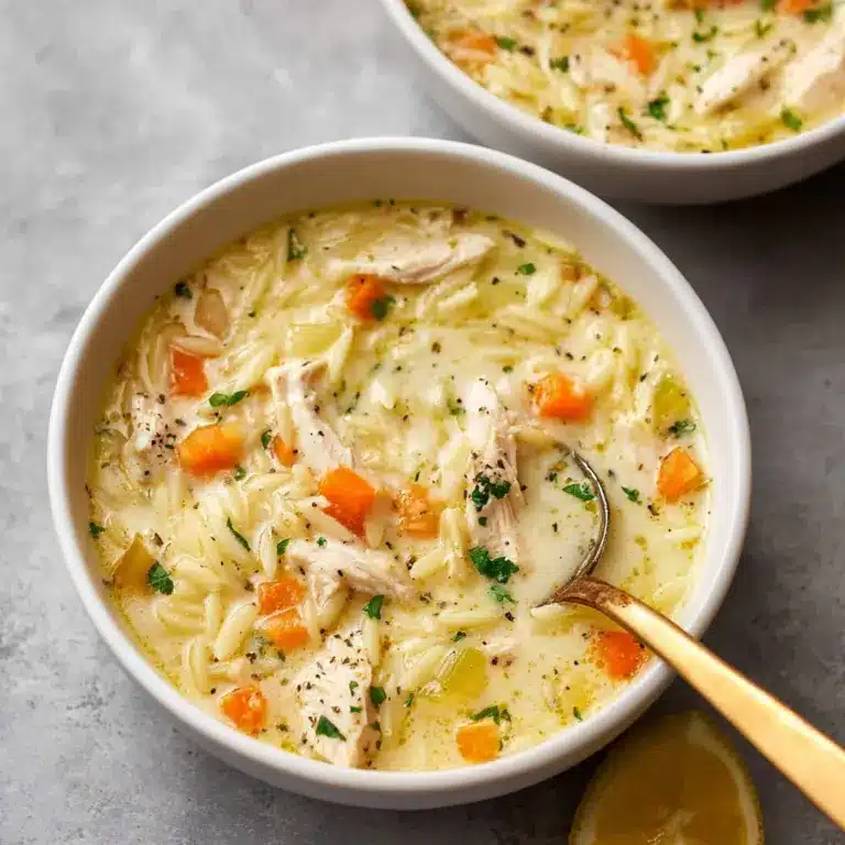 Lemon Chicken Orzo Soup Recipe
