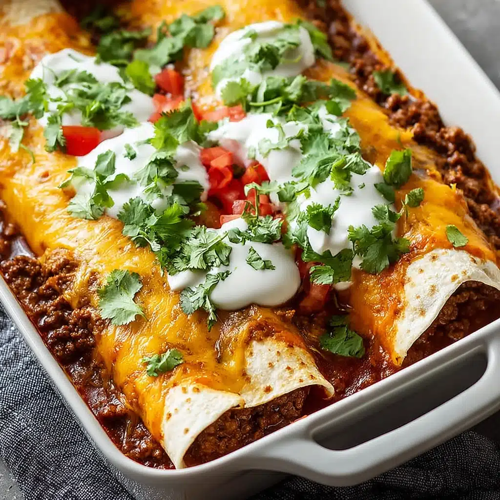 Easy Ground Beef Enchiladas Recipe - Recipe Image
