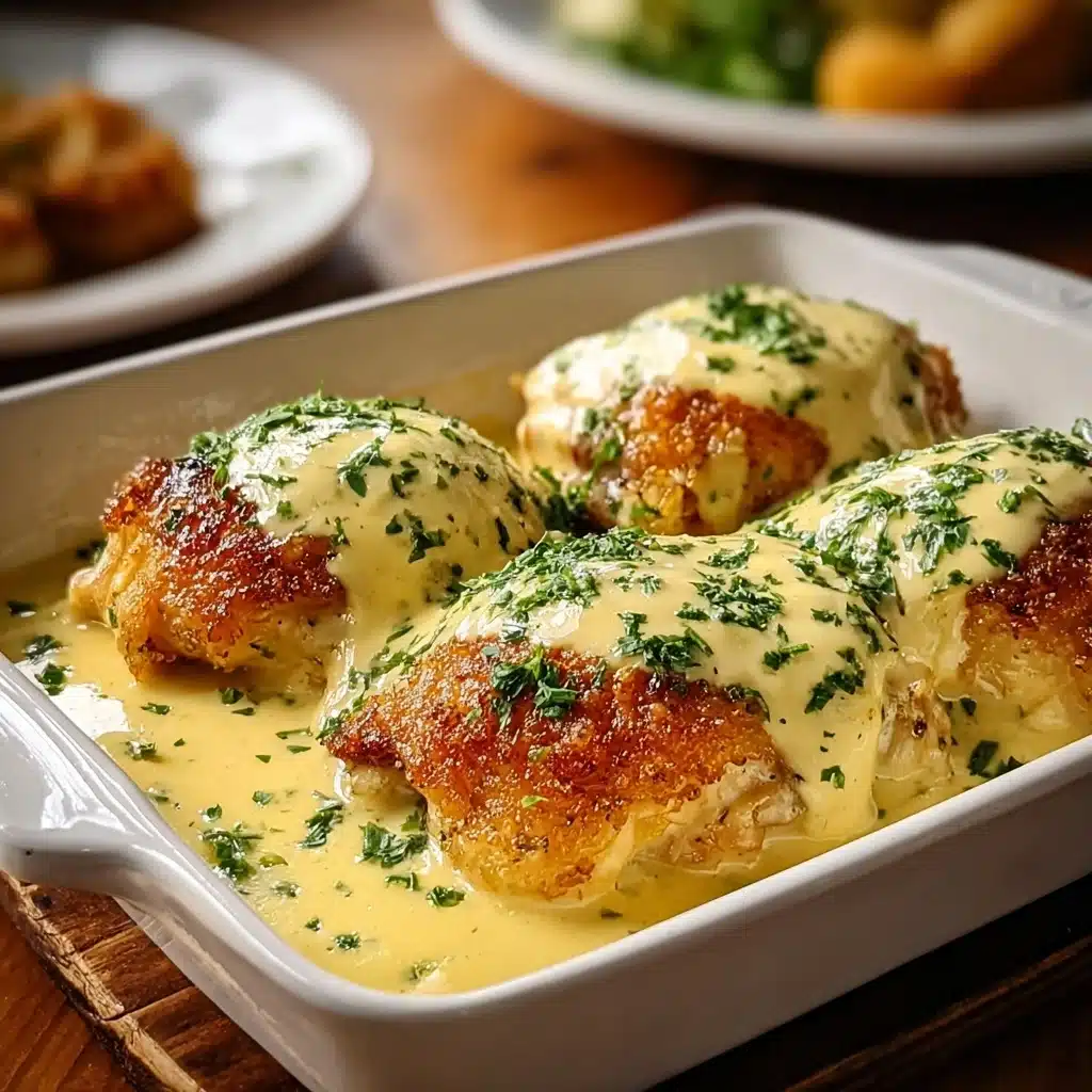Chicken Pillows with Creamy Parmesan Sauce Recipe - Recipe Image