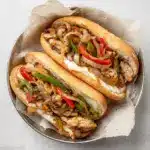 Healthy Crockpot Chicken Philly Cheesesteak Recipe