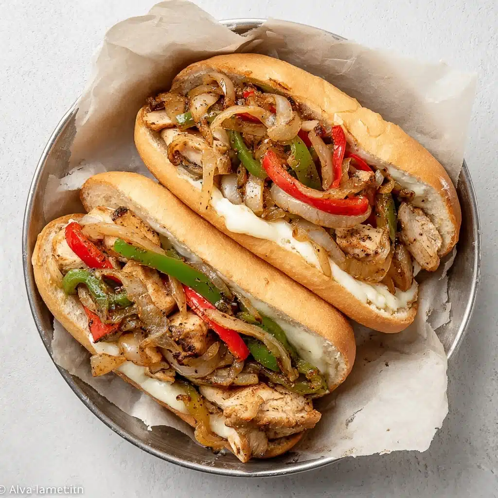 Healthy Crockpot Chicken Philly Cheesesteak Recipe - Recipe Image