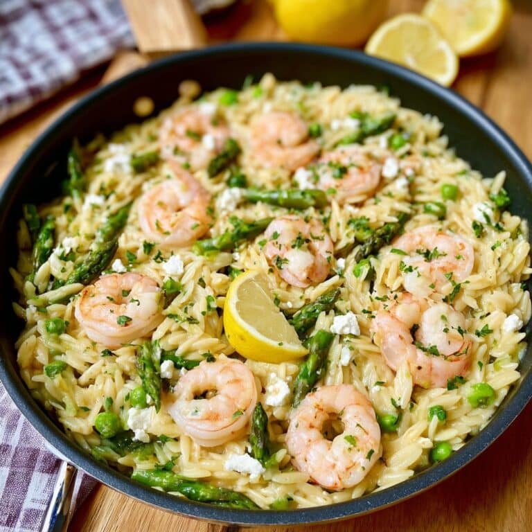 Lemon Feta Orzo Shrimp Recipe
