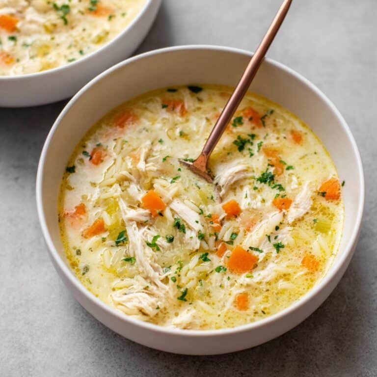 Lemon Chicken Orzo Soup Recipe