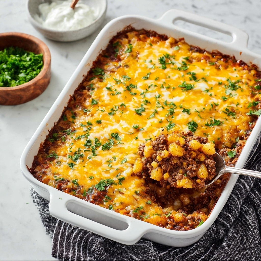 Easy Ground Beef Potato Bake Recipe - Recipe Image
