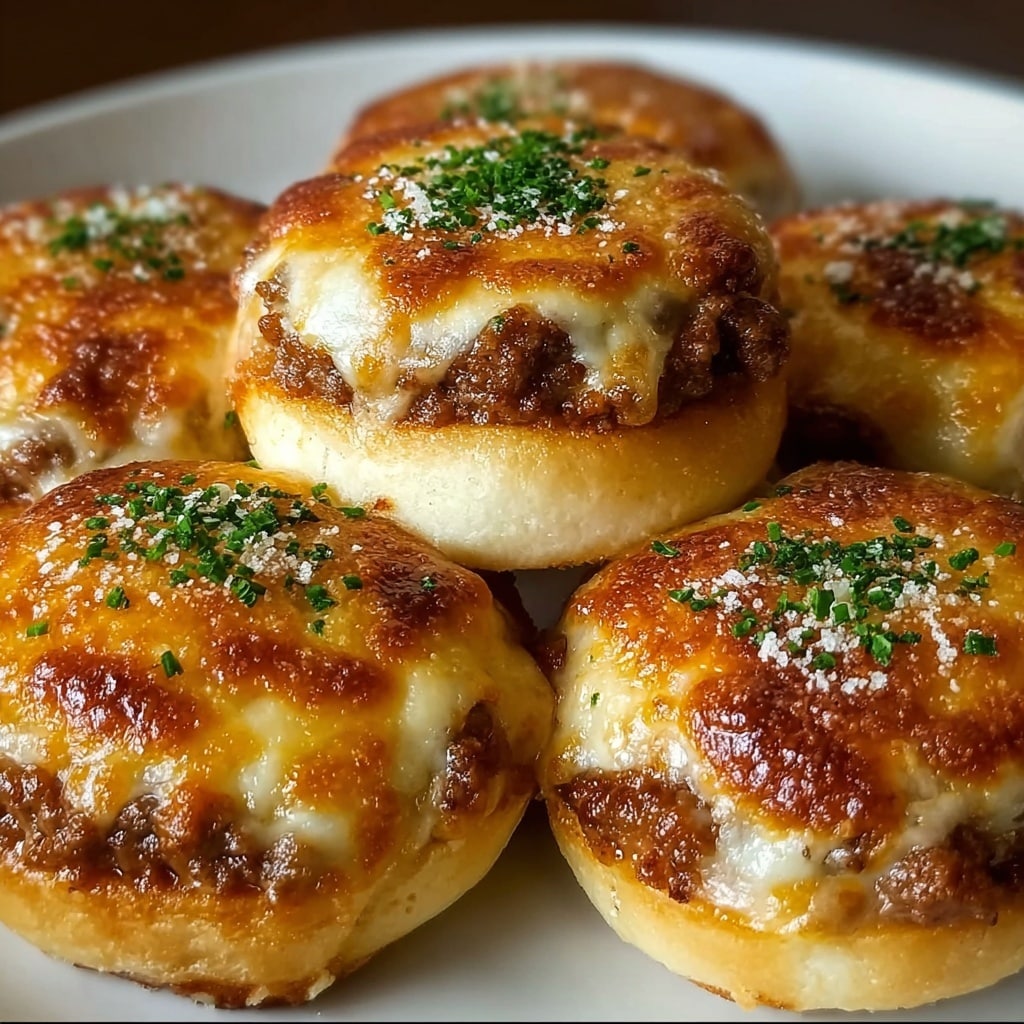 Garlic Parmesan Cheeseburger Bombs Recipe - Recipe Image