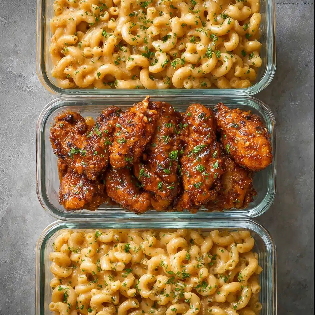 High-Protein Honey Garlic Butter Chicken with Mac & Cheese Recipe - Recipe Image
