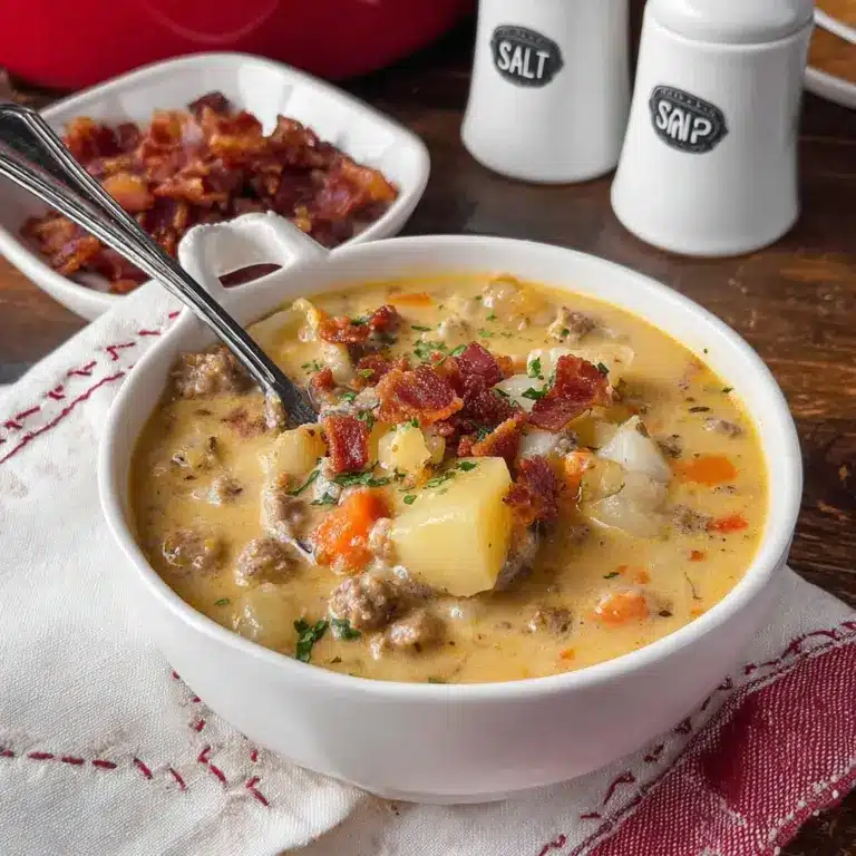Slow Cooker Cheeseburger Soup Recipe