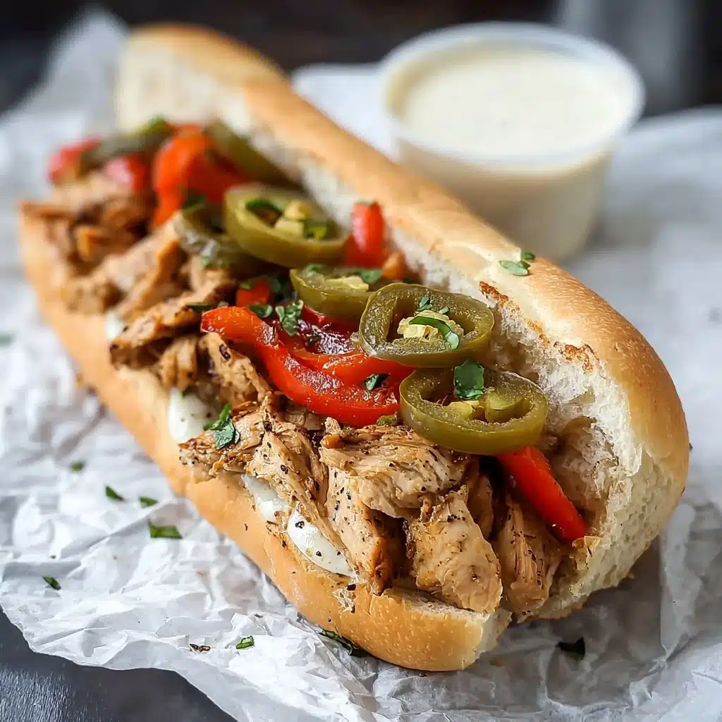 Healthy Crockpot Chicken Philly Cheesesteak Recipe - Recipe Image