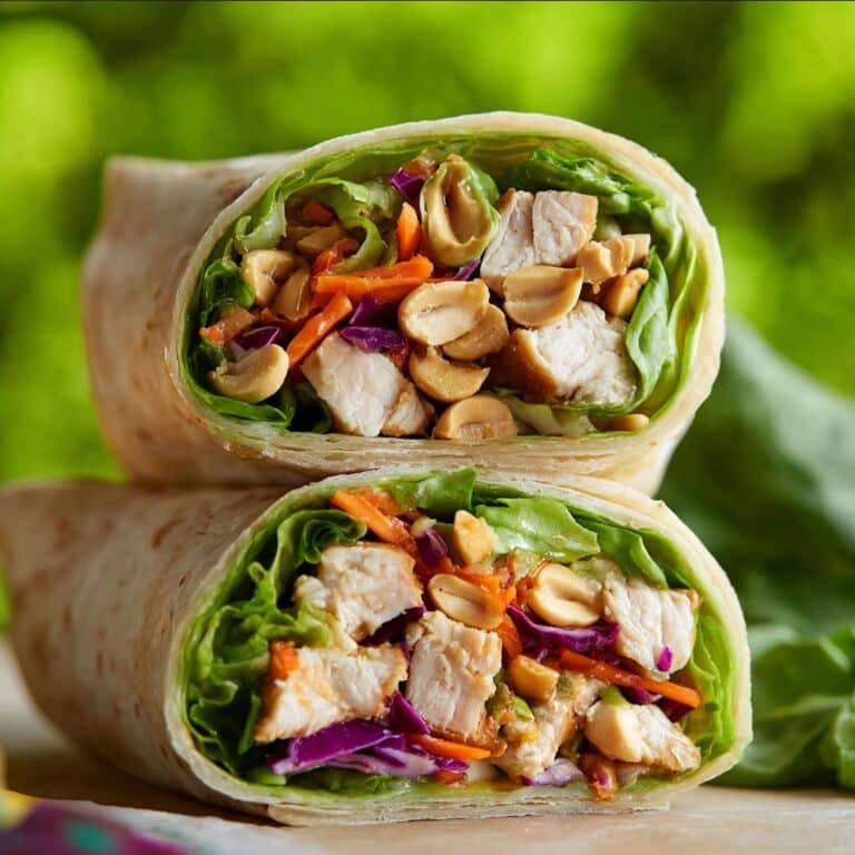 Thai Peanut Chicken Wraps Recipe