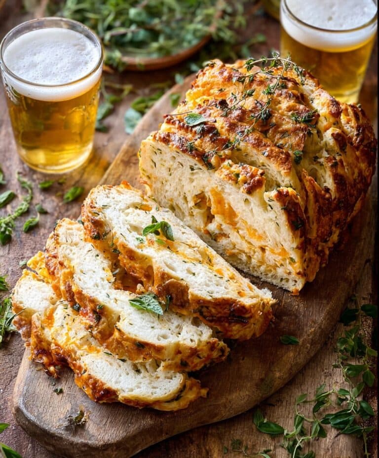 Soft Garlic Herb Cheddar Cheese Bread Recipe
