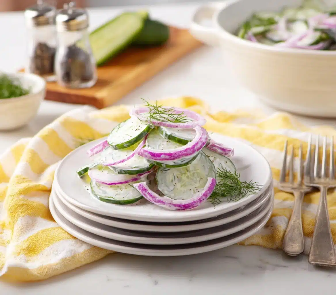 Creamy Cucumber Salad Recipe - Recipe Image
