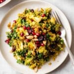 Kale & Brussels Sprouts Curry Quinoa Salad Recipe