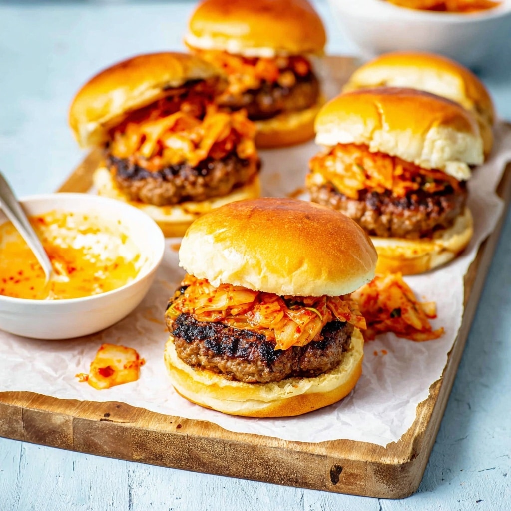 Bulgogi Kimchi Burger Recipe - Recipe Image