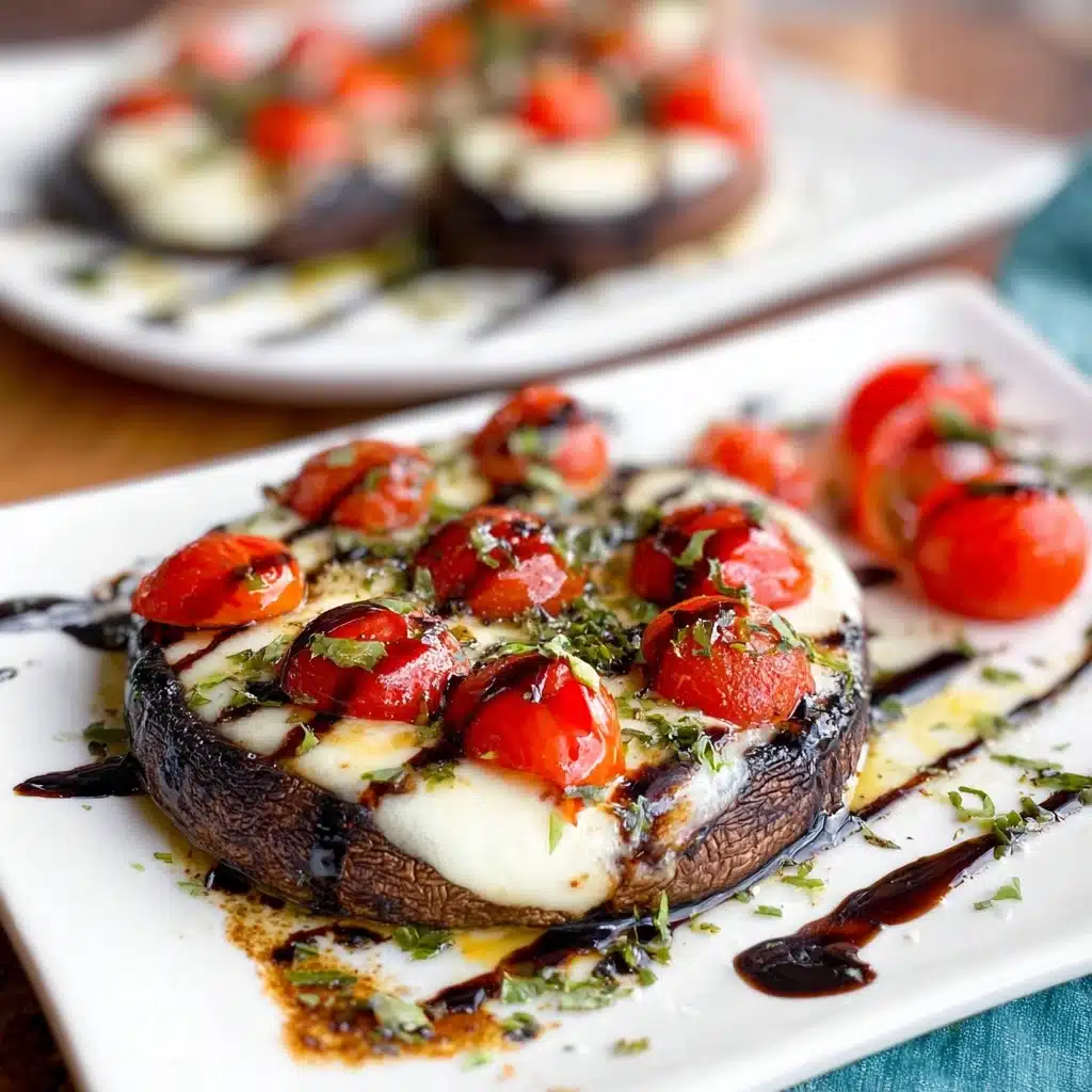 Grilled Portobello Mushrooms Caprese Recipe - Recipe Image