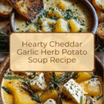 Hearty Cheddar Garlic Herb Potato Soup Recipe