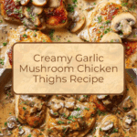 Creamy Garlic Mushroom Chicken Thighs Recipe