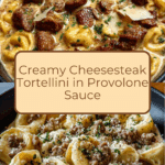 Cheesesteak Tortellini in Rich Provolone Sauce Recipe