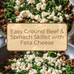 Ground Beef and Spinach Skillet with Feta Recipe