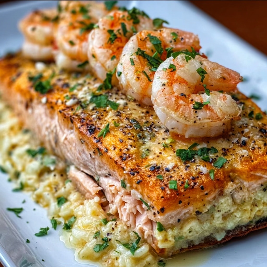 Crab and Shrimp Stuffed Salmon Recipe - Recipe Image