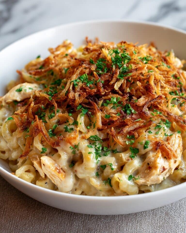 French Onion Chicken Orzo Casserole Recipe