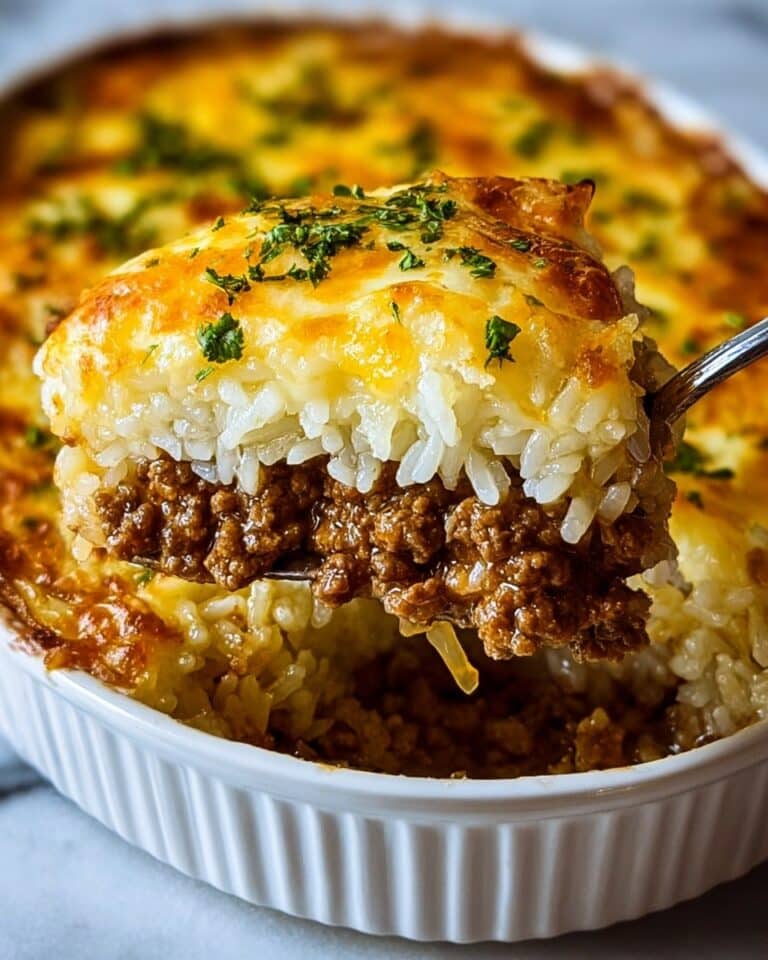 French Onion Ground Beef and Rice Casserole Recipe