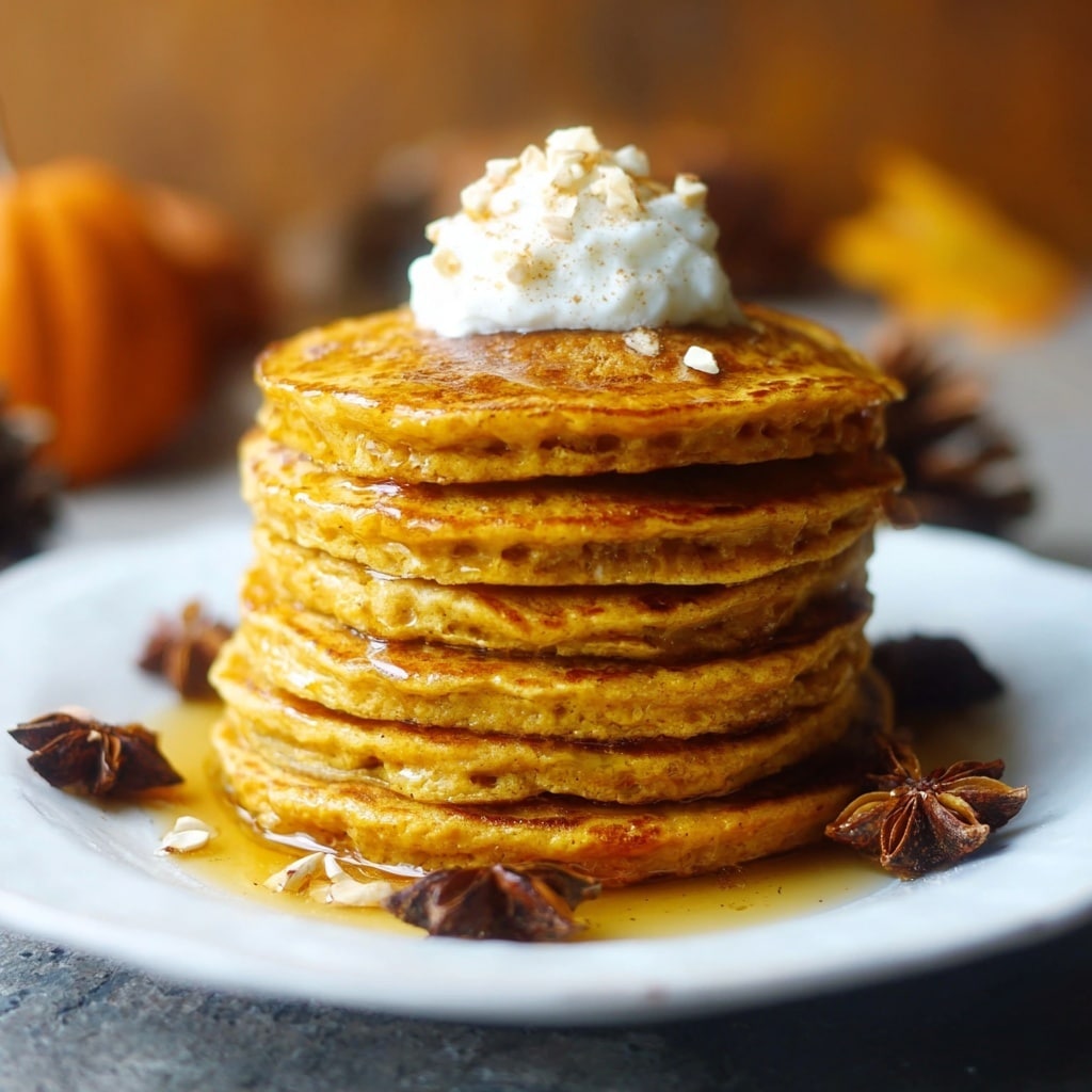Pumpkin Spice Cottage Cheese Pancakes Recipe - Recipe Image