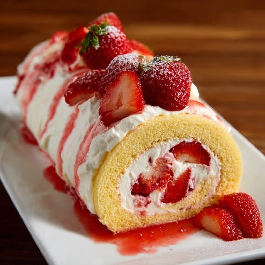 Strawberry Shortcake Cheesecake Rolls Recipe - Recipe Image