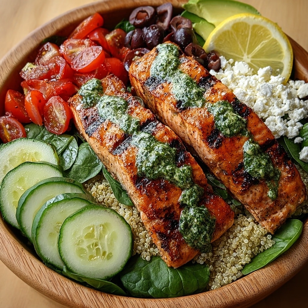 Zesty Lemon Herb Grilled Salmon Bowls Recipe - Recipe Image