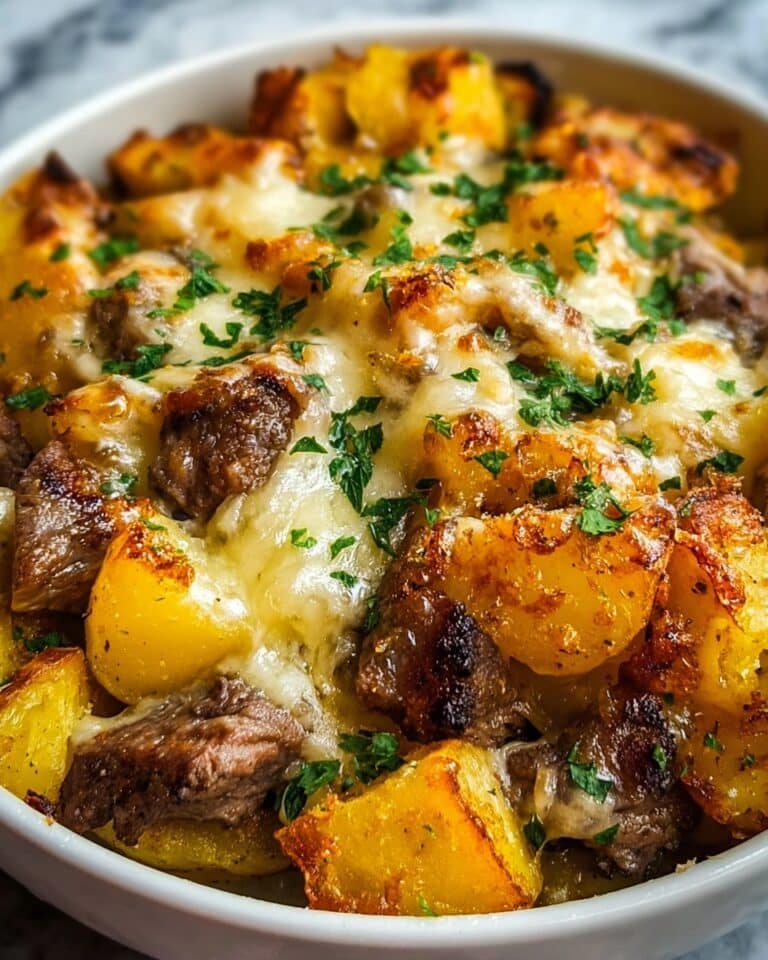 Slow Cooker Steak and Cheddar Potato Casserole Recipe