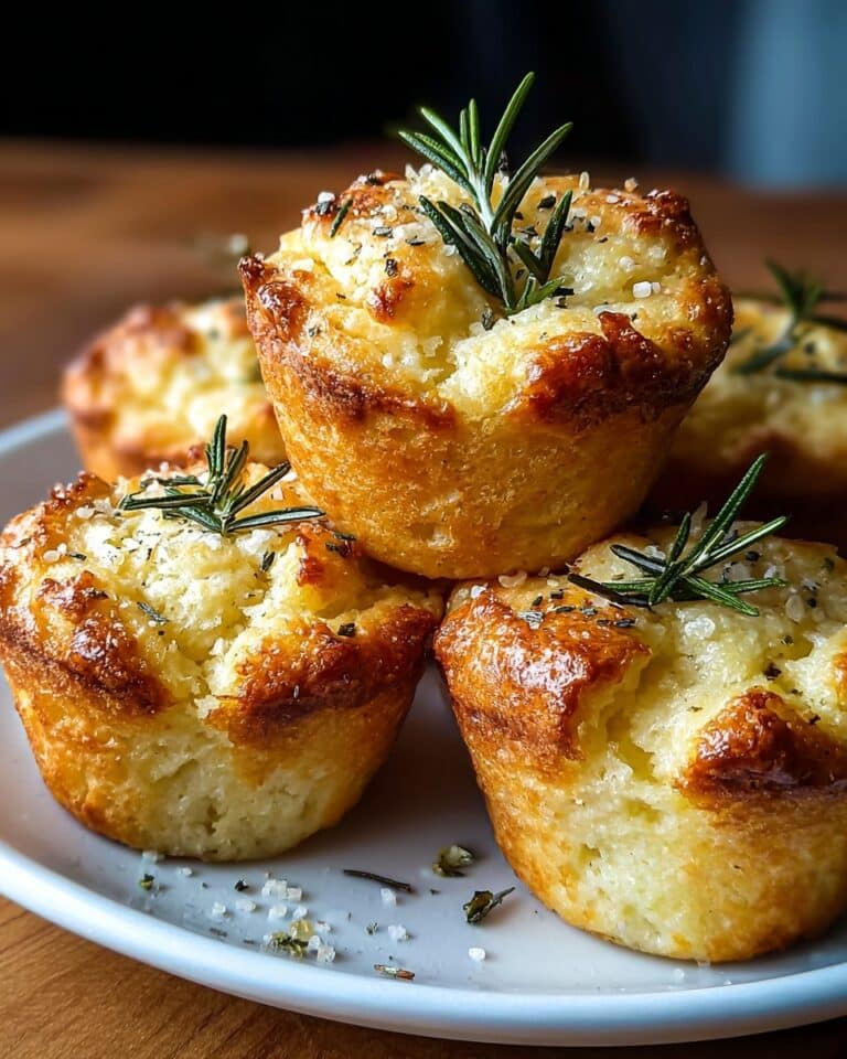 Easy Garlic Rosemary Focaccia Muffins Recipe