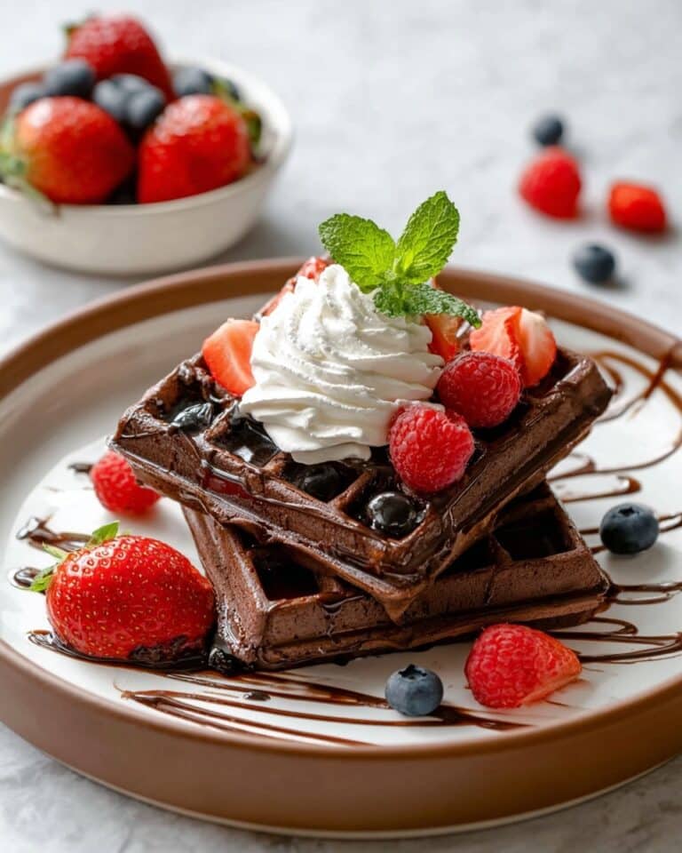 Chocolate Buttermilk Waffles Recipe
