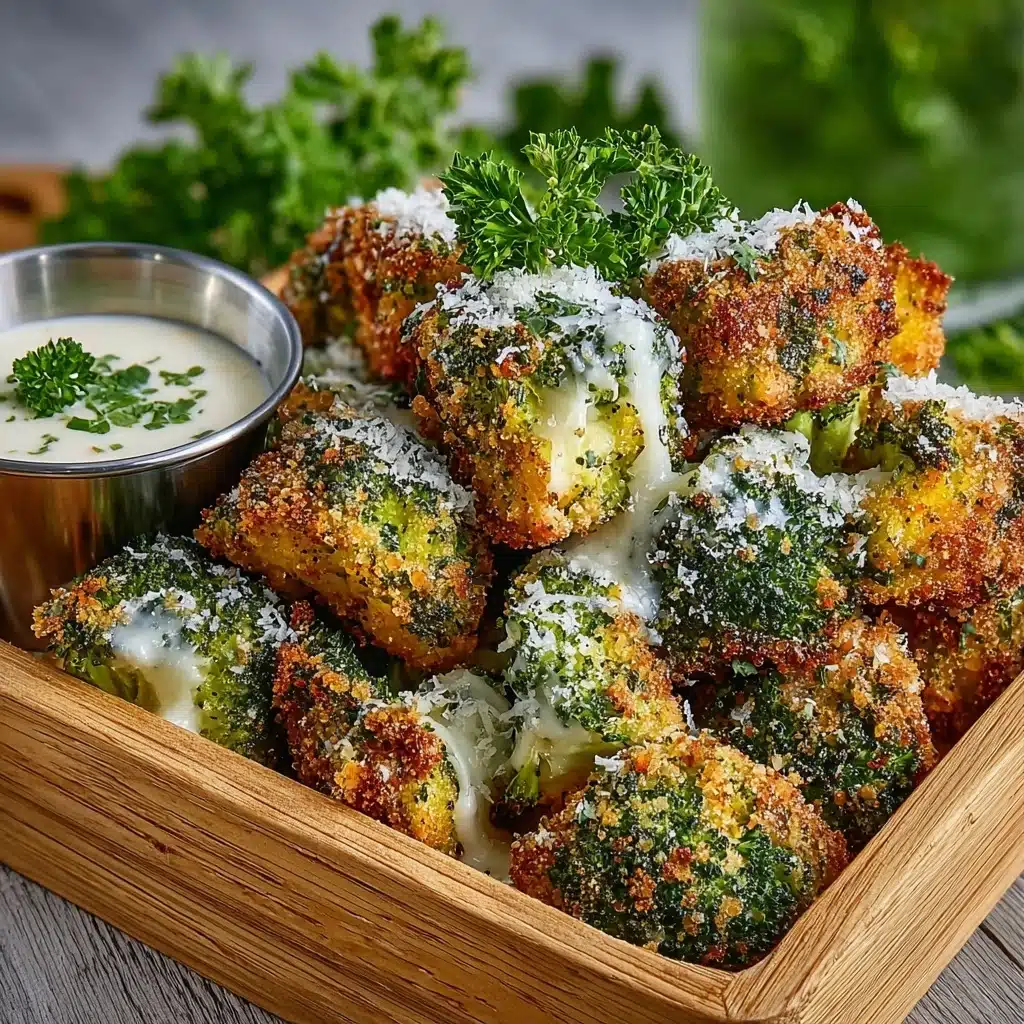 Crispy Air Fryer Broccoli Cheddar Poppers Recipe - Recipe Image