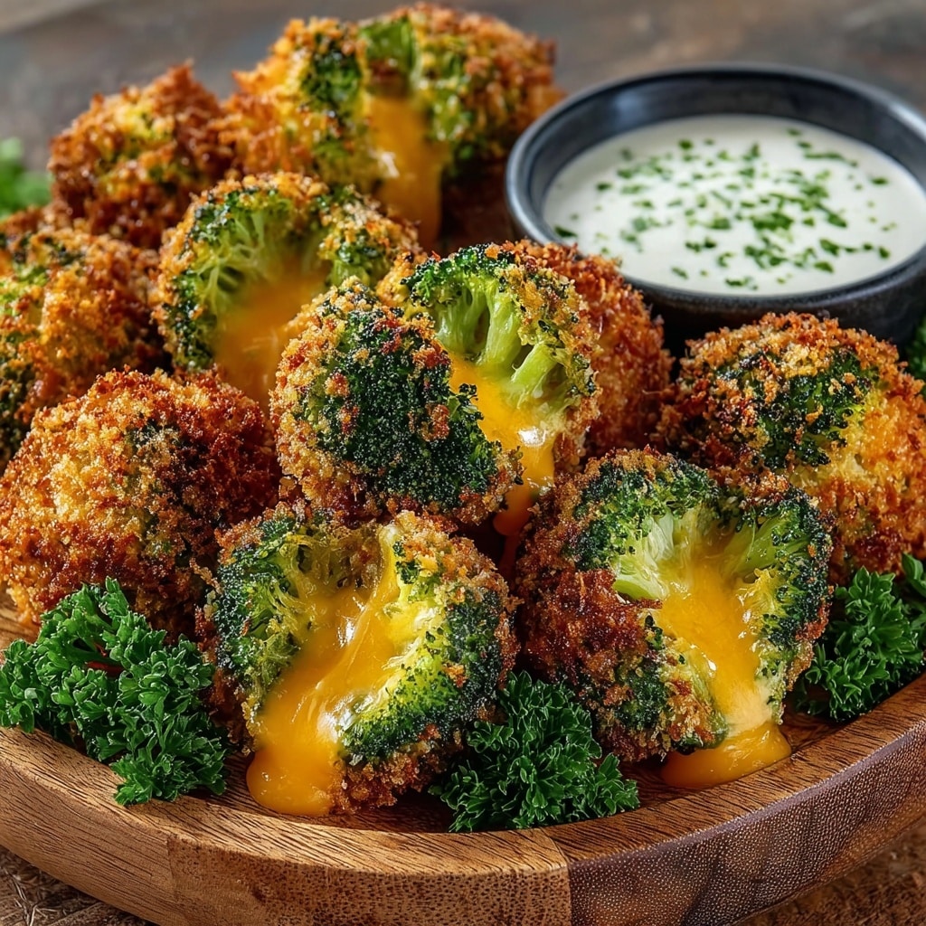 Crispy Air Fryer Broccoli Cheddar Poppers Recipe - Recipe Image