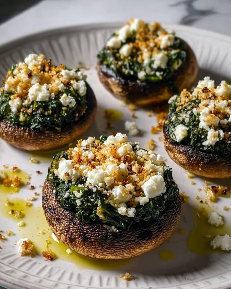 Spinach and Feta Stuffed Mushrooms Recipe