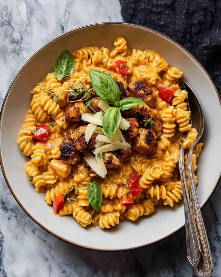 Lighter Creamy Cajun Chicken Pasta Recipe