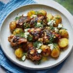 Irresistible Spicy Yogurt Marinated Chicken with Feta Cream Recipe