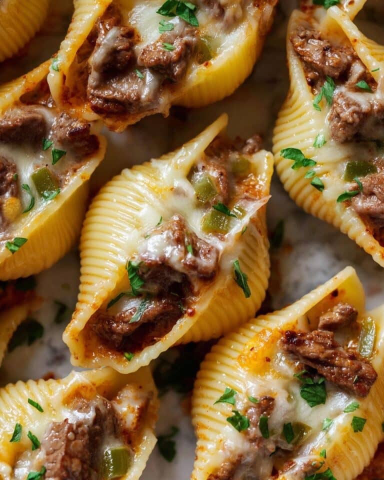 Philly Cheesesteak Stuffed Shells Recipe