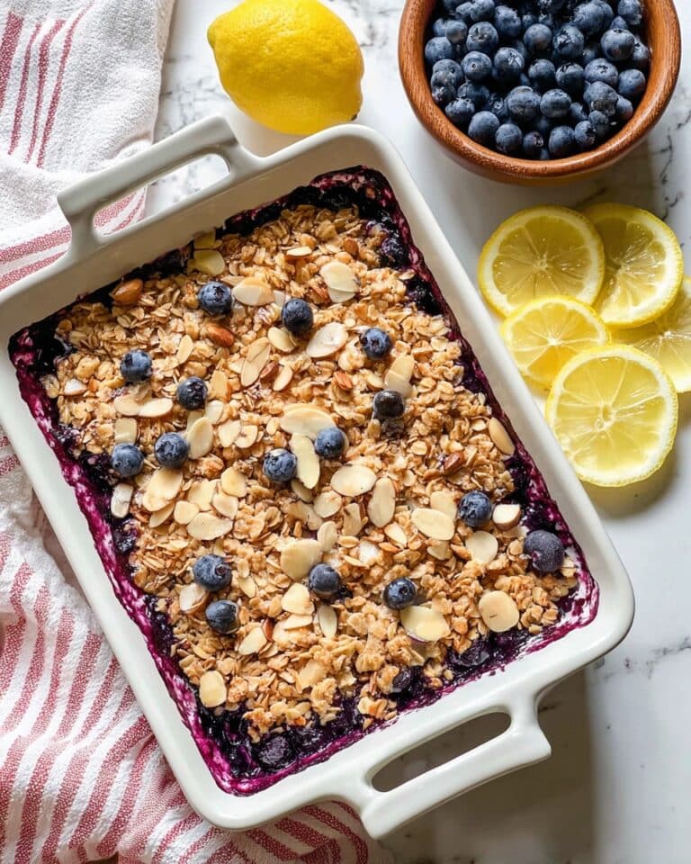 Lemon Blueberry Baked Oatmeal Recipe