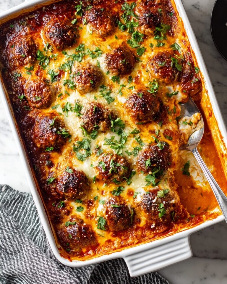 Parmesan Casserole with Meatballs and Mozzarella Recipe