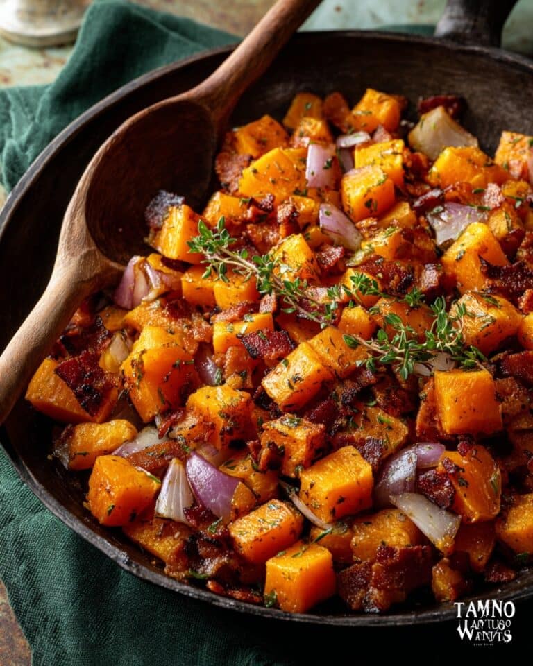 Maple Glazed Sweet Potatoes with Bacon Recipe