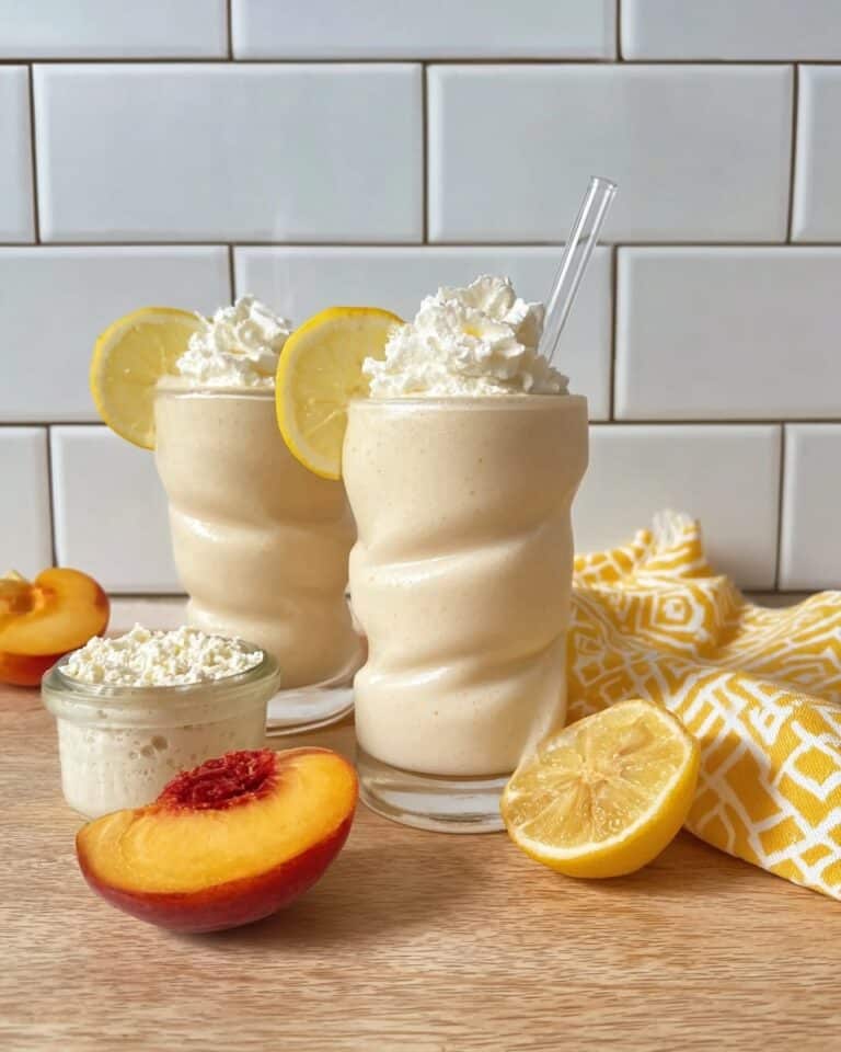 Peaches and Cream Cottage Cheese Smoothie Recipe