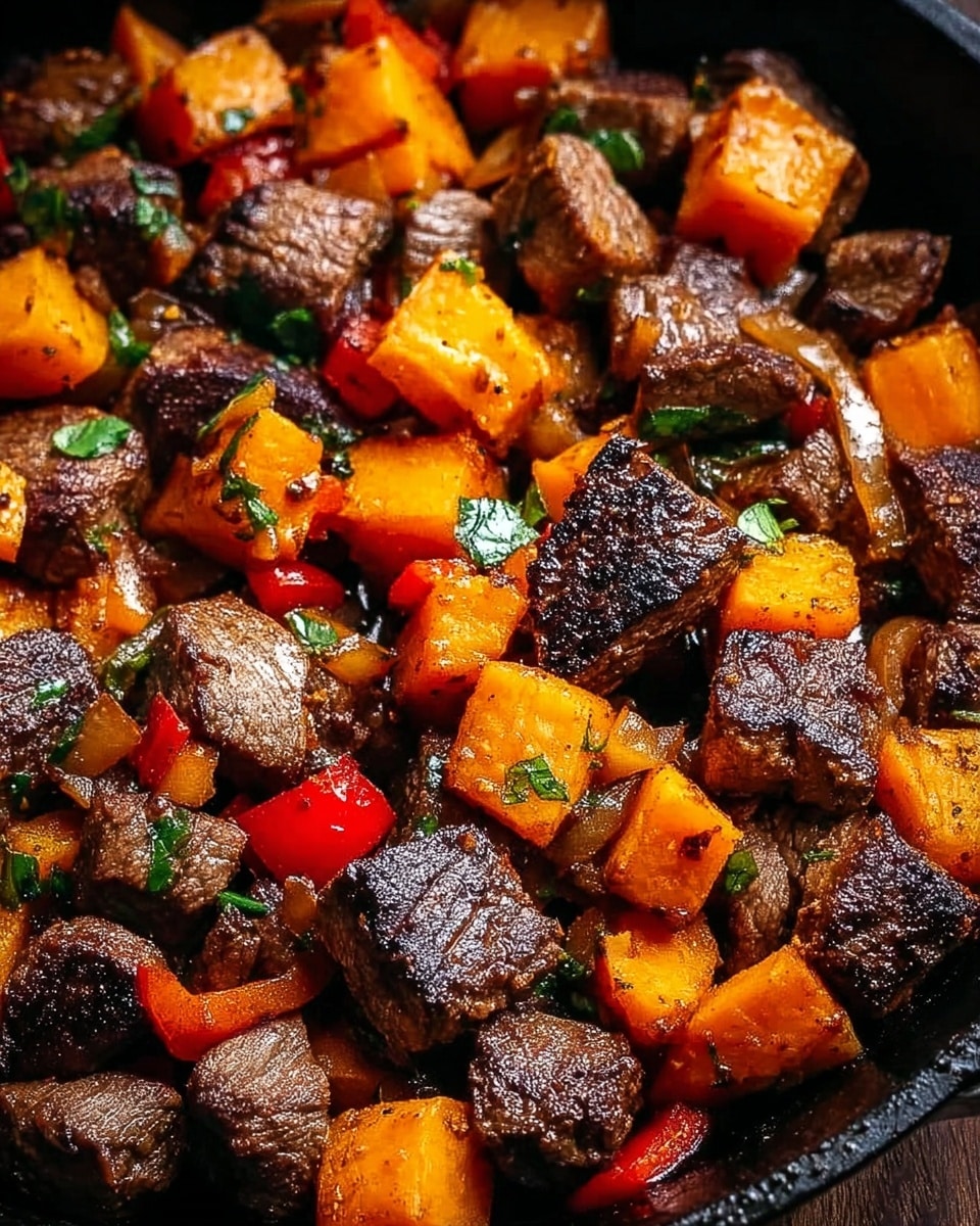 A white plate holds a colorful vegetable dish with visible layers of roasted orange and yellow bell peppers, chopped mushrooms, diced red and yellow vegetables, and finely chopped green herbs sprinkled on top. The textures vary from soft roasted vegetables to juicy mushrooms, all arranged loosely but filling the center area of the plate. A black fork rests on the left side of the plate on a white marbled surface, and part of a second white plate with similar food is seen in the background, slightly out of focus. photo taken with an iphone --ar 4:5 --v 7