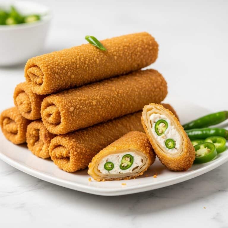 Spicy Jalapeño Popper Egg Rolls Recipe