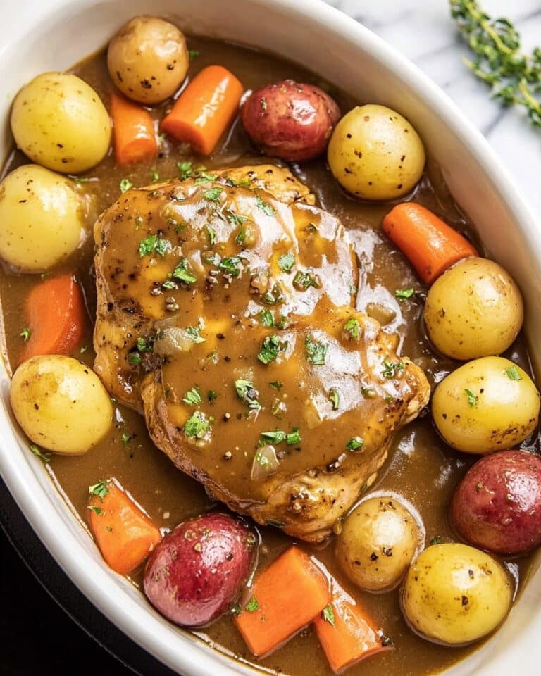 Crockpot Ranch Chicken with Potatoes and Carrots Recipe