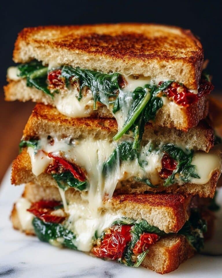 Sun Dried Tomato Spinach and Ricotta Grilled Cheese Recipe